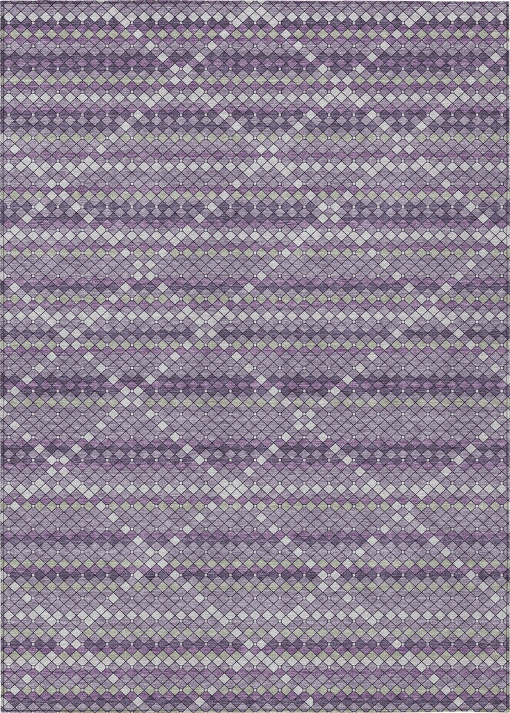 Piper Looms Chantille Lattice ACN1439 Purple Machine Washable Area Rug main image