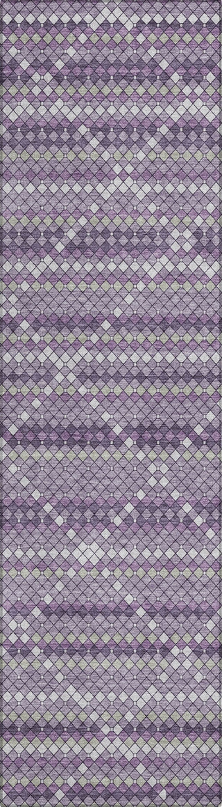 Piper Looms Chantille Lattice ACN1439 Purple Machine Washable Area Rug Runner Main Image