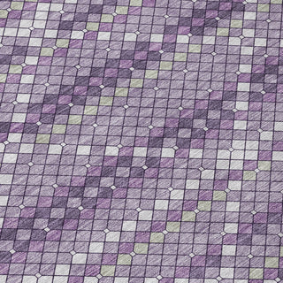 Piper Looms Chantille Lattice ACN1439 Purple Machine Washable Area Rug Swatch Image