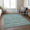 Piper Looms Chantille Lattice ACN1440 Teal Machine Washable Area Rug Lifestyle Image Feature