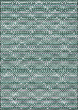 Piper Looms Chantille Lattice ACN1440 Teal Machine Washable Area Rug main image