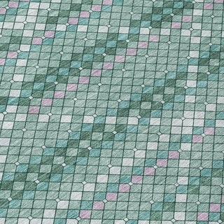 Piper Looms Chantille Lattice ACN1440 Teal Machine Washable Area Rug Swatch Image