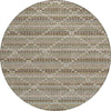 Piper Looms Chantille Lattice ACN1441 Taupe Machine Washable Area Rug Round Main Image