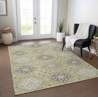 Piper Looms Chantille Formal ACN1442 Aloe Machine Washable Area Rug Lifestyle Image Feature