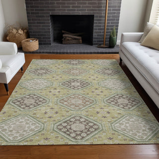 Piper Looms Chantille Formal ACN1442 Aloe Machine Washable Area Rug Lifestyle Image Feature