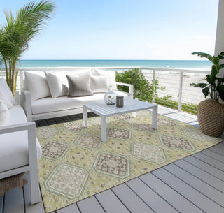 Piper Looms Chantille Formal ACN1442 Aloe Machine Washable Area Rug Outdoor Lifestyle Image Feature