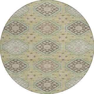 Piper Looms Chantille Formal ACN1442 Aloe Machine Washable Area Rug Round Main Image