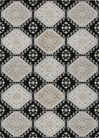 Piper Looms Chantille Formal ACN1443 Black Machine Washable Area Rug main image
