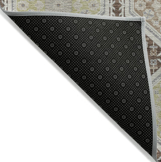 Piper Looms Chantille Formal ACN1444 Chocolate Machine Washable Area Rug Backing Image