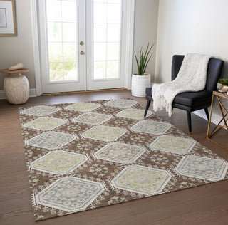 Piper Looms Chantille Formal ACN1444 Chocolate Machine Washable Area Rug Lifestyle Image Feature