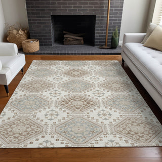 Piper Looms Chantille Formal ACN1445 Ivory Machine Washable Area Rug Lifestyle Image Feature