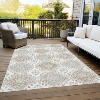 Piper Looms Chantille Formal ACN1445 Ivory Machine Washable Area Rug Outdoor Lifestyle Image Feature