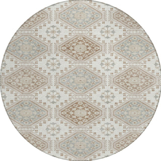 Piper Looms Chantille Formal ACN1445 Ivory Machine Washable Area Rug Round Main Image