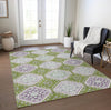 Piper Looms Chantille Formal ACN1446 Lime Machine Washable Area Rug Lifestyle Image Feature