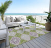 Piper Looms Chantille Formal ACN1446 Lime Machine Washable Area Rug Outdoor Lifestyle Image Feature
