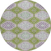 Piper Looms Chantille Formal ACN1446 Lime Machine Washable Area Rug Round Main Image