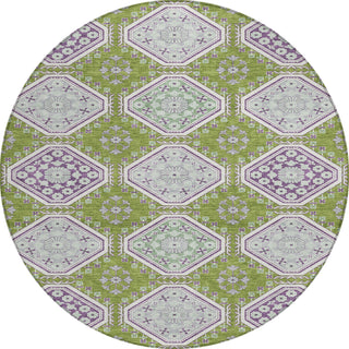 Piper Looms Chantille Formal ACN1446 Lime Machine Washable Area Rug Round Main Image