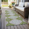 Piper Looms Chantille Formal ACN1446 Lime Machine Washable Area Rug Runner Outdoor Lifestyle Image Feature