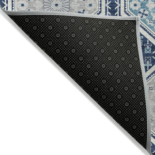 Piper Looms Chantille Formal ACN1447 Navy Machine Washable Area Rug Backing Image