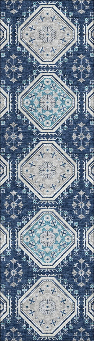 Piper Looms Chantille Formal ACN1447 Navy Machine Washable Area Rug Runner Main Image