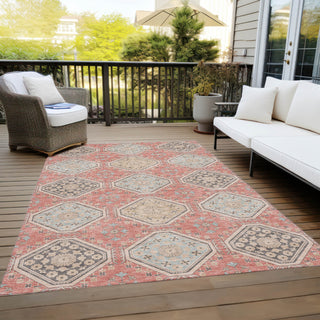 Piper Looms Chantille Formal ACN1449 Salmon Machine Washable Area Rug Outdoor Lifestyle Image Feature