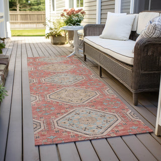 Piper Looms Chantille Formal ACN1449 Salmon Machine Washable Area Rug Runner Outdoor Lifestyle Image Feature