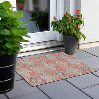 Piper Looms Chantille Formal ACN1449 Salmon Machine Washable Area Rug Scatter Outdoor Lifestyle Image Feature