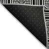 Piper Looms Chantille Geometric ACN1452 Black Machine Washable Area Rug Backing Image