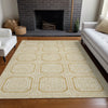 Piper Looms Chantille Geometric ACN1455 Gold Machine Washable Area Rug Lifestyle Image Feature