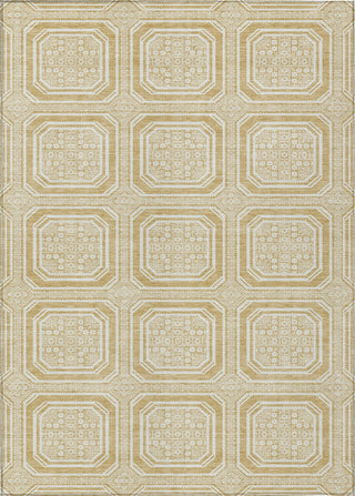 Piper Looms Chantille Geometric ACN1455 Gold Machine Washable Area Rug main image