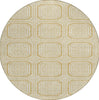 Piper Looms Chantille Geometric ACN1455 Gold Machine Washable Area Rug Round Main Image