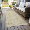 Piper Looms Chantille Geometric ACN1455 Gold Machine Washable Area Rug Runner Outdoor Lifestyle Image Feature