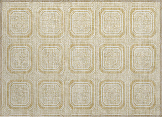 Piper Looms Chantille Geometric ACN1455 Gold Machine Washable Area Rug Scatter Main Image