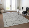 Piper Looms Chantille Geometric ACN1456 Gray Machine Washable Area Rug Lifestyle Image Feature
