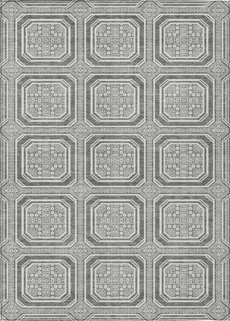 Piper Looms Chantille Geometric ACN1456 Gray Machine Washable Area Rug main image