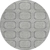 Piper Looms Chantille Geometric ACN1456 Gray Machine Washable Area Rug Round Main Image