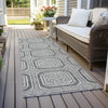 Piper Looms Chantille Geometric ACN1456 Gray Machine Washable Area Rug Runner Outdoor Lifestyle Image Feature
