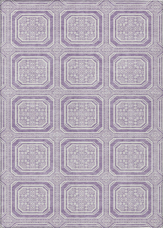 Piper Looms Chantille Geometric ACN1457 Lavender Machine Washable Area Rug main image
