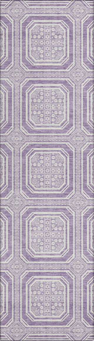 Piper Looms Chantille Geometric ACN1457 Lavender Machine Washable Area Rug Runner Main Image