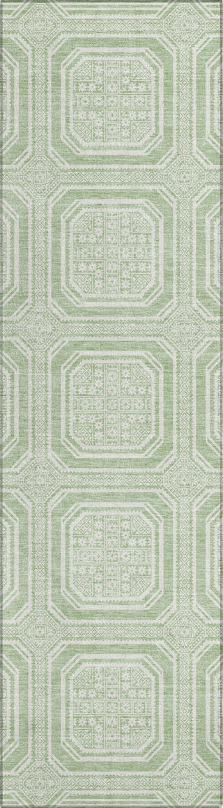 Piper Looms Chantille Geometric ACN1458 Mint Machine Washable Area Rug Runner Main Image