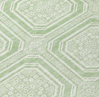 Piper Looms Chantille Geometric ACN1458 Mint Machine Washable Area Rug Swatch Image