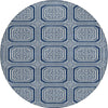 Piper Looms Chantille Geometric ACN1459 Navy Machine Washable Area Rug Round Main Image