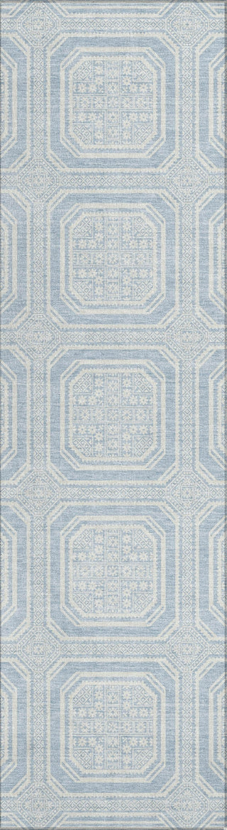 Piper Looms Chantille Geometric ACN1462 Sky Machine Washable Area Rug Runner Main Image