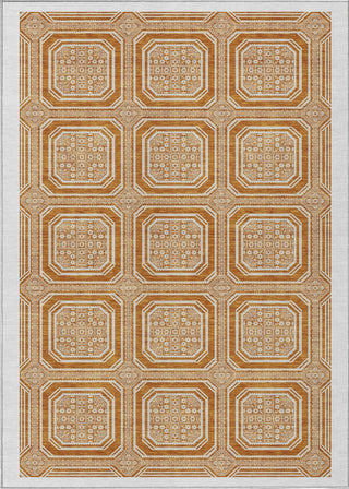 Piper Looms Chantille Geometric ACN1464 Terracotta Machine Washable Area Rug main image
