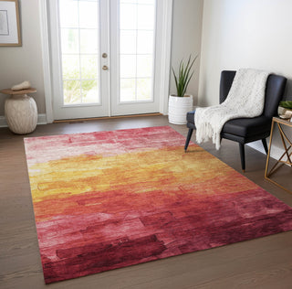 Piper Looms Chantille Stripes ACN1465 Blush Machine Washable Area Rug Lifestyle Image Feature