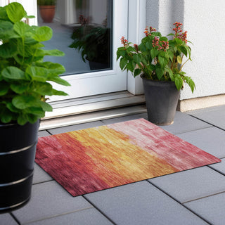 Piper Looms Chantille Stripes ACN1465 Blush Machine Washable Area Rug Scatter Outdoor Lifestyle Image Feature