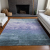 Piper Looms Chantille Stripes ACN1466 Denim Machine Washable Area Rug Lifestyle Image Feature