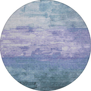 Piper Looms Chantille Stripes ACN1466 Denim Machine Washable Area Rug Round Main Image