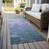 Piper Looms Chantille Stripes ACN1466 Denim Machine Washable Area Rug Runner Outdoor Lifestyle Image Feature