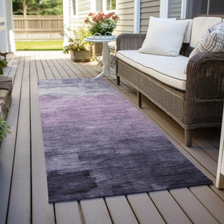 Piper Looms Chantille Stripes ACN1469 Lavender Machine Washable Area Rug Runner Outdoor Lifestyle Image Feature